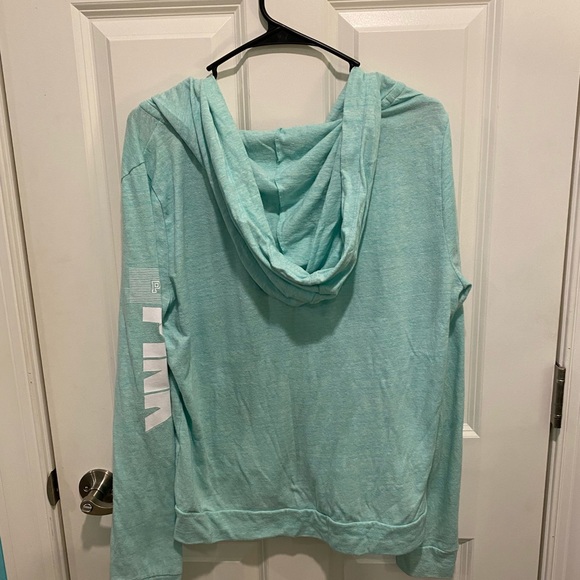 VS Pink Zip Up Sweatshirt- Teal - Picture 2 of 4